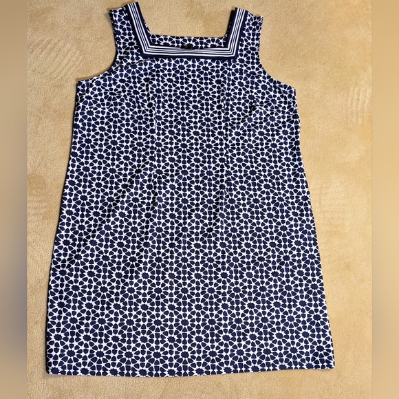 Talbots Blue & White Sleeveless, Stretchy Midi Dress, Casual, Business,‎ Sz 2XP - Picture 4 of 8